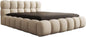 Luxusbetten24 Polsterbett Boston 140x200 cm Bouclé Beige – Bett mit Stauraum und Lattenrost