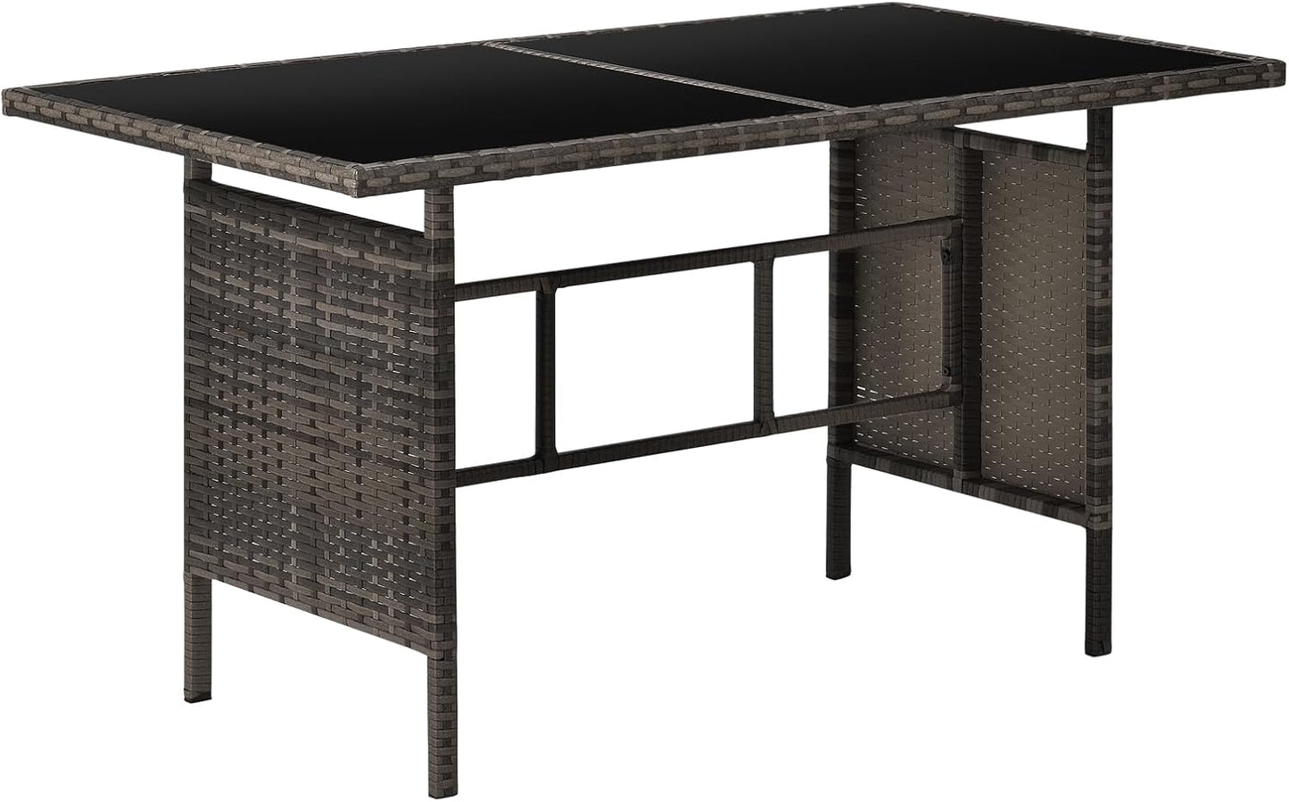 SVITA Madison Rattan Lounge Ecksofa Set Braun, Polyrattan Gartenmöbel mit Tisch & Kissen