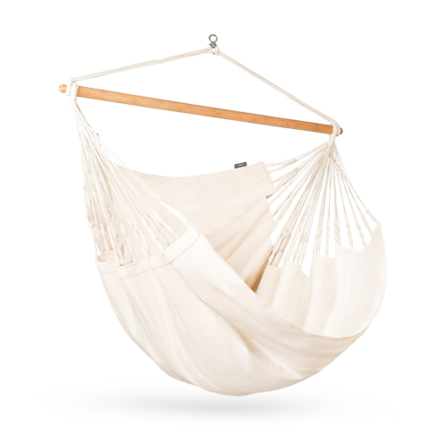 La Siesta Habana Hängesessel Kingsize aus Bio-Baumwolle mit Bambus Spreizstab & 360° Drehgelenk – Premium Hängestuhl für Garten, Balkon & Wohnzimmer