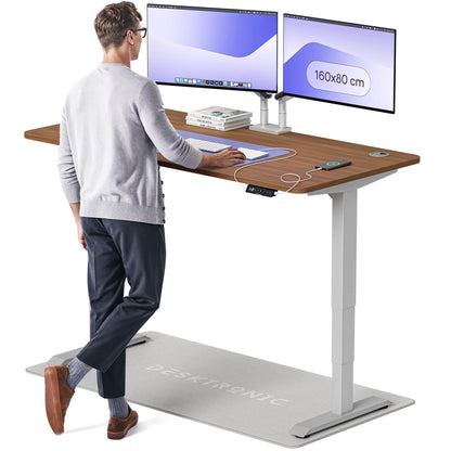 Desktronic HomePro Höhenverstellbarer Schreibtisch Elektrisch – Ergonomischer Steh Sitz Schreibtisch mit Dual Motor, Touchscreen, USB-A & USB-C