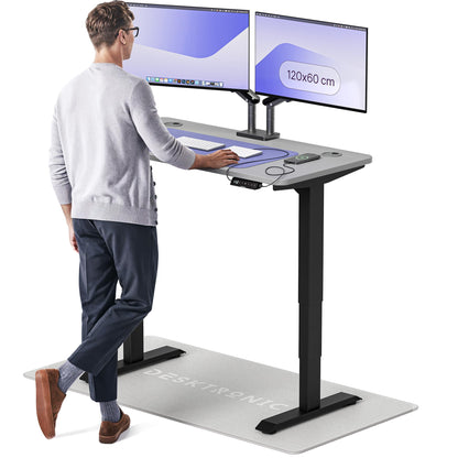 Desktronic HomePro Höhenverstellbarer Schreibtisch Elektrisch – Ergonomischer Steh Sitz Schreibtisch mit Dual Motor, Touchscreen, USB-A & USB-C