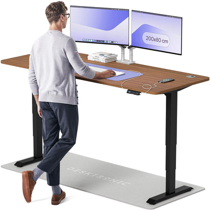 Desktronic HomePro Höhenverstellbarer Schreibtisch Elektrisch – Ergonomischer Steh Sitz Schreibtisch mit Dual Motor, Touchscreen, USB-A & USB-C