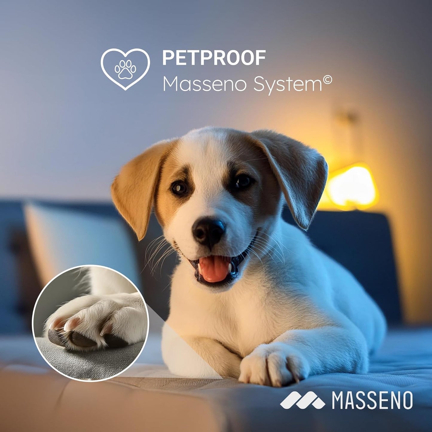 Masseno Boxspringbett PISA Komplett-Set mit Matratze & Topper, Polsterbett mit Bettkasten