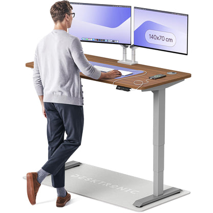 Desktronic HomePro Höhenverstellbarer Schreibtisch Elektrisch – Ergonomischer Steh Sitz Schreibtisch mit Dual Motor, Touchscreen, USB-A & USB-C