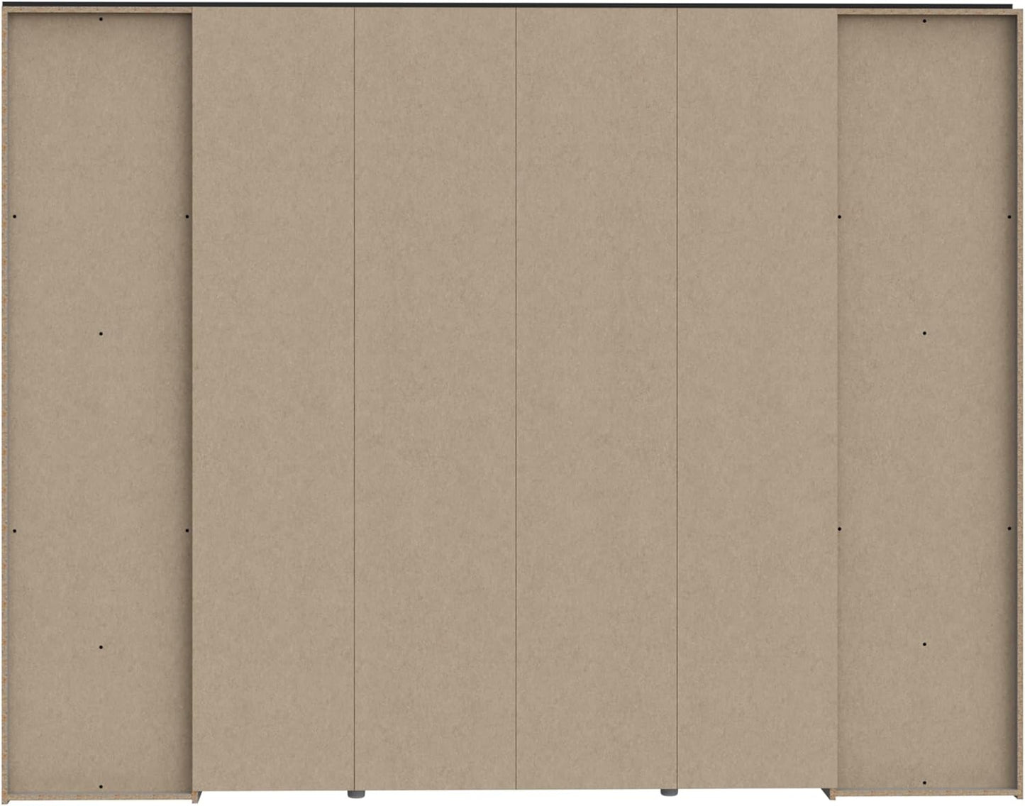 Forte Jabim Kleiderschrank mit LED Beleuchtung – Schwebetürenschrank 4-türig 280 cm Schlafzimmer