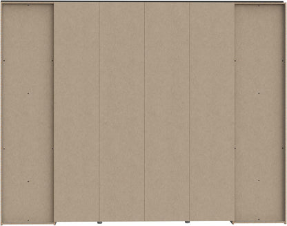 Forte Jabim Kleiderschrank mit LED Beleuchtung – Schwebetürenschrank 4-türig 280 cm Schlafzimmer