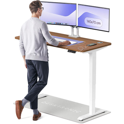 Desktronic HomePro Höhenverstellbarer Schreibtisch Elektrisch – Ergonomischer Steh Sitz Schreibtisch mit Dual Motor, Touchscreen, USB-A & USB-C