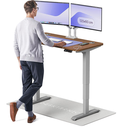 Desktronic HomePro Höhenverstellbarer Schreibtisch Elektrisch – Ergonomischer Steh Sitz Schreibtisch mit Dual Motor, Touchscreen, USB-A & USB-C