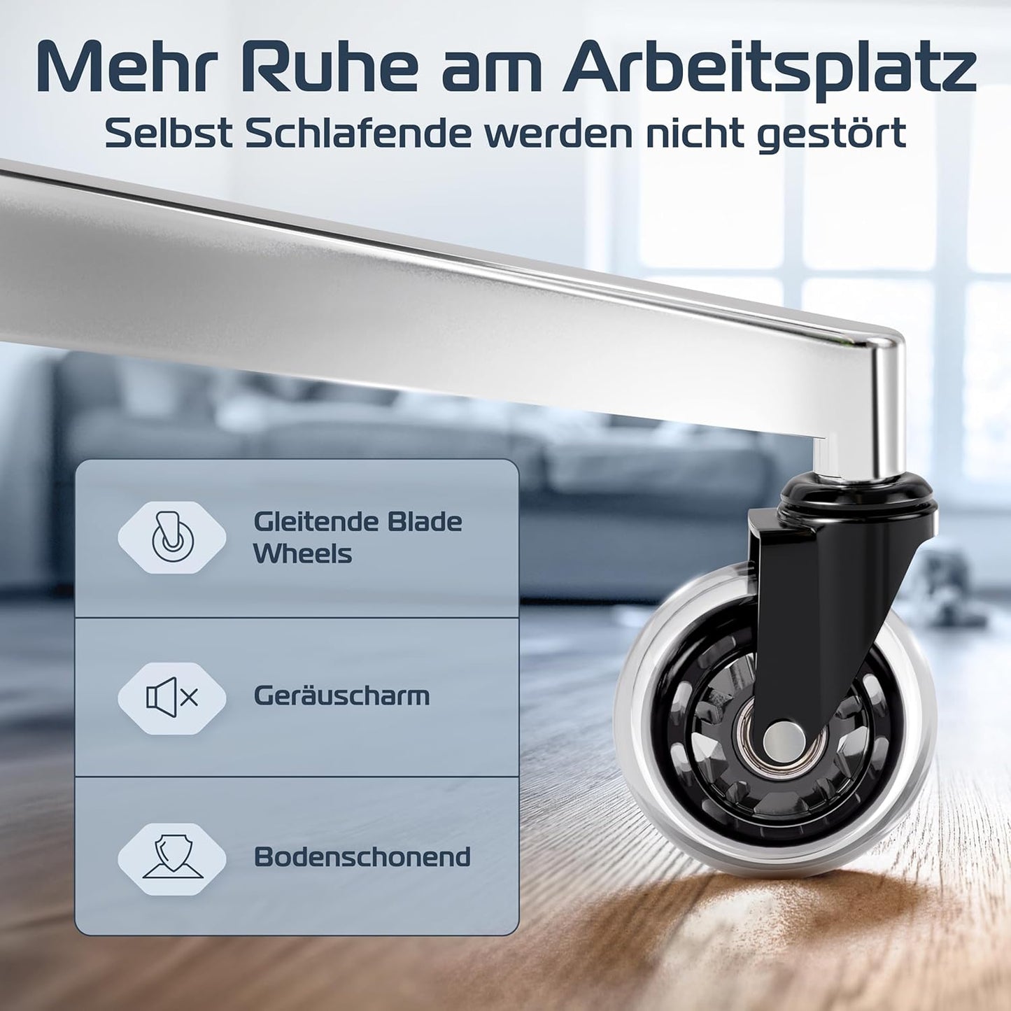 CLOUVOU CleverSeat Ergonomischer Bürostuhl – Verstellbarer Schreibtischstuhl mit 4D Armlehnen, Kopfstütze & Lendenstütze, Drehstuhl bis 150 kg