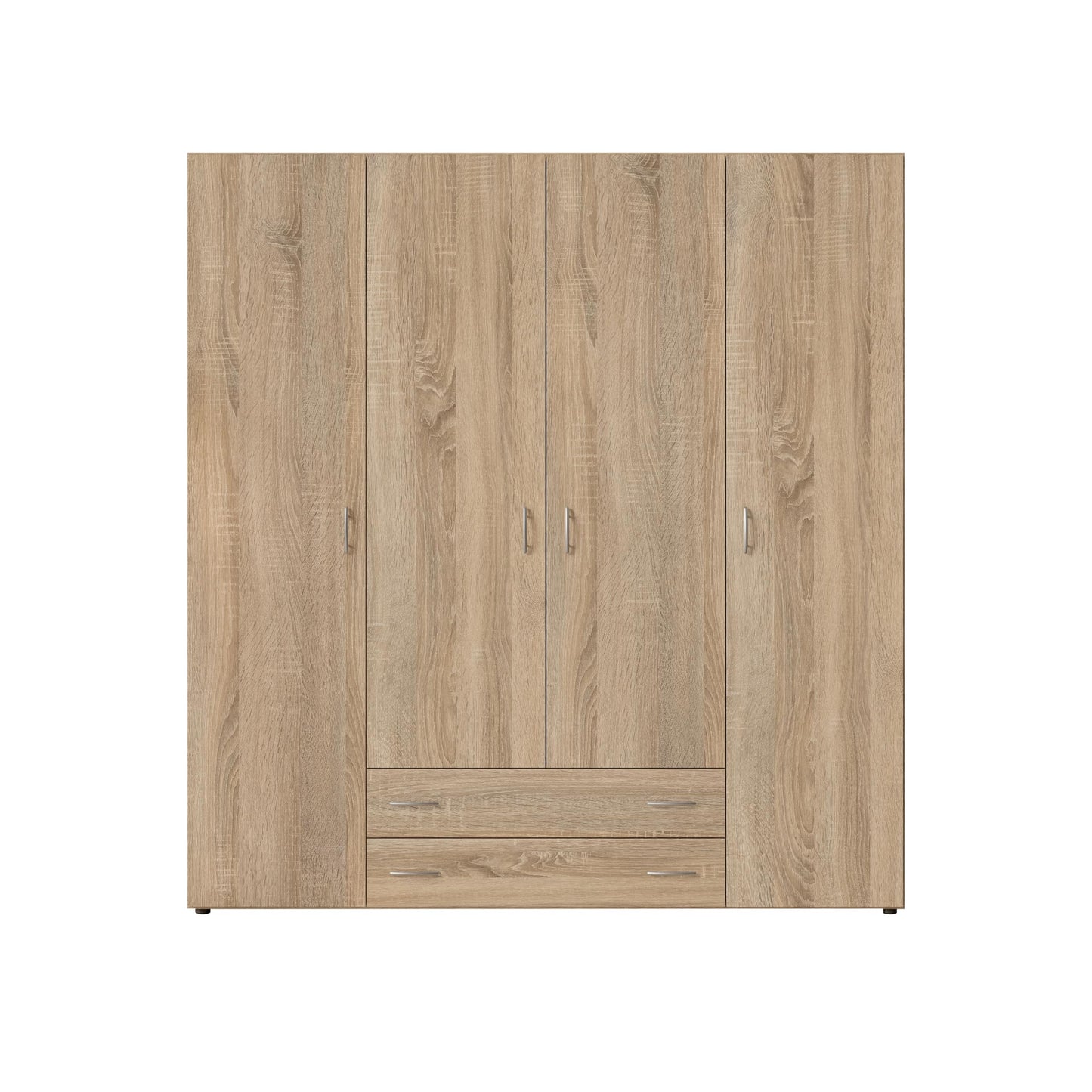 Stella Trading BASE Kleiderschrank Drehtürenschrank Weiß Holz Mehrere Größen