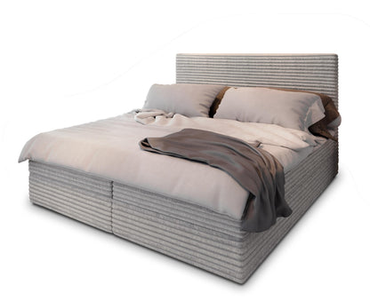 Masseno Boxspringbett PISA Komplett-Set mit Matratze & Topper, Polsterbett mit Bettkasten
