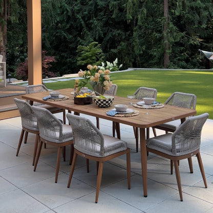 PURPLE LEAF Terrassenmöbel Set 11-tlg – Aluminium Gartenmöbel Lounge mit Esstisch & 10 Gartenstühlen, Wetterfest Balkon- & Gartenmöbel