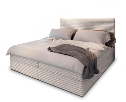 Masseno Boxspringbett PISA Komplett-Set mit Matratze & Topper, Polsterbett mit Bettkasten