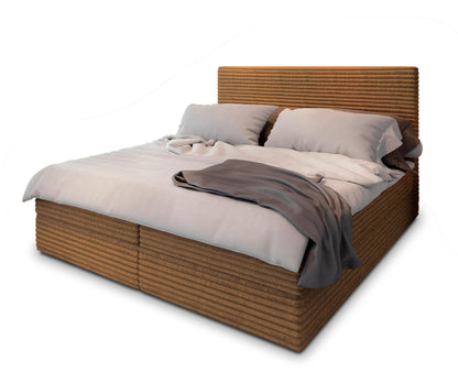 Masseno Boxspringbett PISA Komplett-Set mit Matratze & Topper, Polsterbett mit Bettkasten