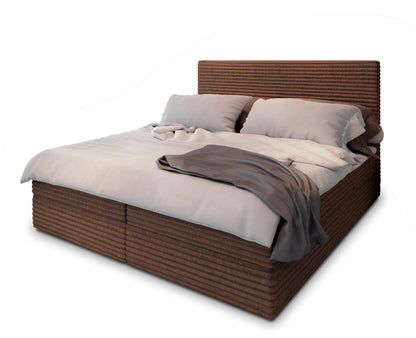 Masseno Boxspringbett PISA Komplett-Set mit Matratze & Topper, Polsterbett mit Bettkasten