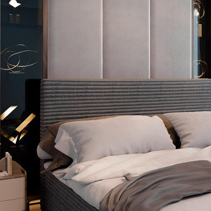 Masseno Boxspringbett PISA Komplett-Set mit Matratze & Topper, Polsterbett mit Bettkasten