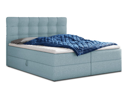 Sofnet Best Boxspringbett mit 2 Bettkästen, Bonellfederkern Matratze & Topper, Polsterbett mit Stauraum, Modernes Bettgestell Schlafzimmer