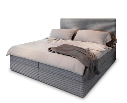Masseno Boxspringbett PISA Komplett-Set mit Matratze & Topper, Polsterbett mit Bettkasten