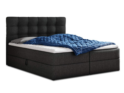 Sofnet Best Boxspringbett mit 2 Bettkästen, Bonellfederkern Matratze & Topper, Polsterbett mit Stauraum, Modernes Bettgestell Schlafzimmer
