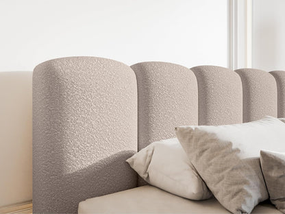 Selsey Polsterbett Cloudy II mit Bettkasten und Lattenrost – Metallrahmen, Bouclé Stoff, Modernes Schlafzimmerbett