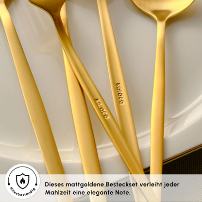 Orion Mattgold 30-teiliges Besteckset für 6 Personen, gold