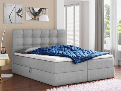 Sofnet Best Boxspringbett mit 2 Bettkästen, Bonellfederkern Matratze & Topper, Polsterbett mit Stauraum, Modernes Bettgestell Schlafzimmer