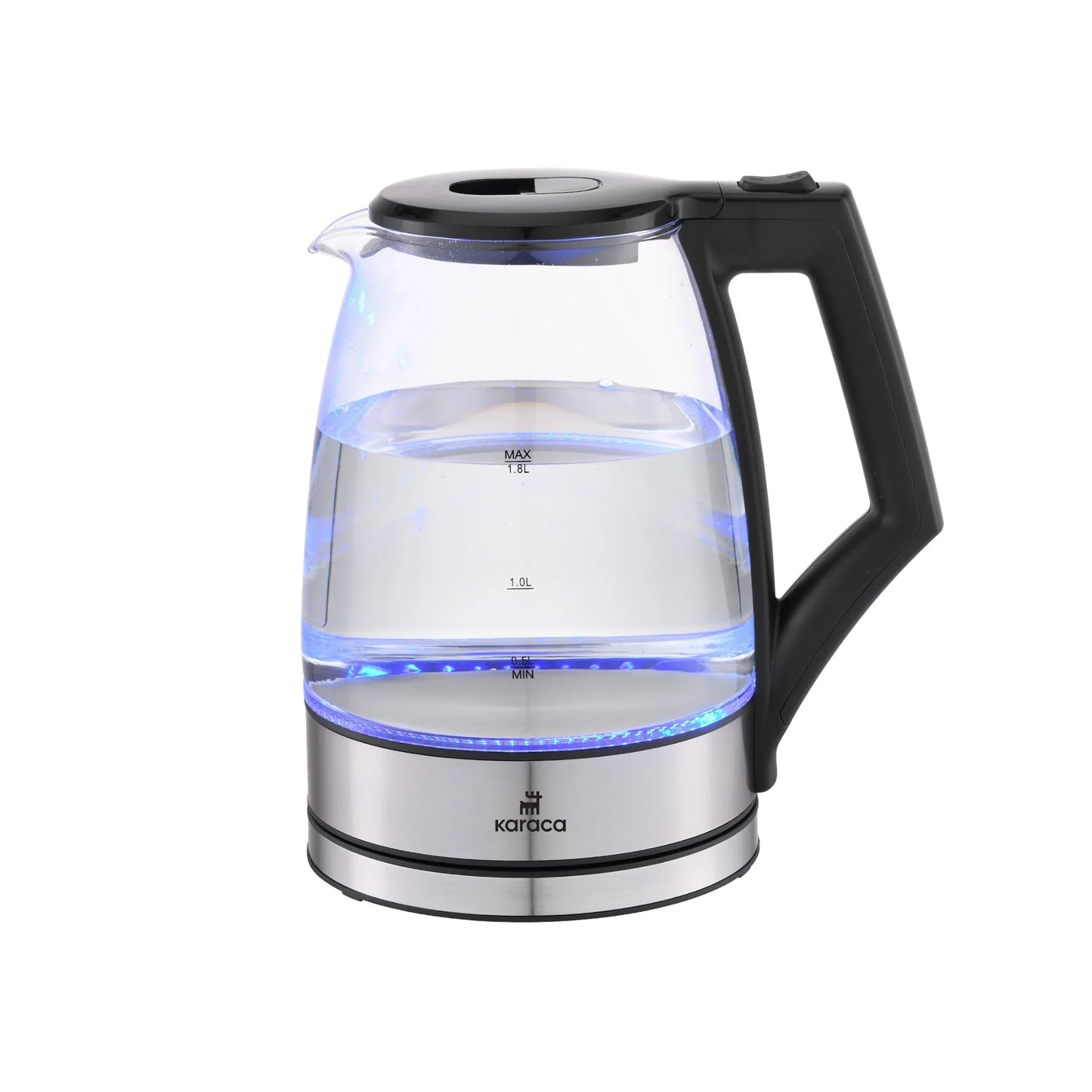 Glacia Glas Wasserkocher, 2200W, 1,8L, Transparent
