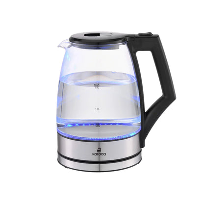 Glacia Glas Wasserkocher, 2200W, 1,8L, Transparent